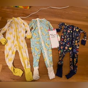 Set of 3 12-18 month little sleepies zippies